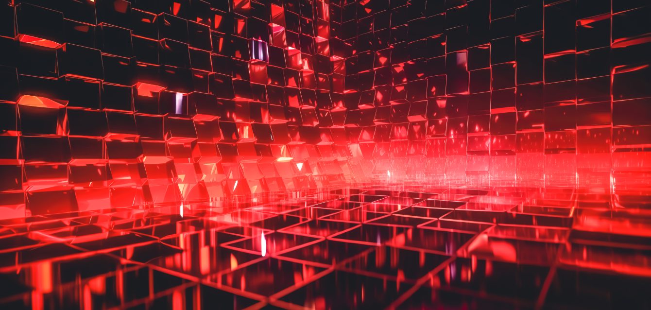 Abstract background from a brilliant mosaic pattern, generative AI.