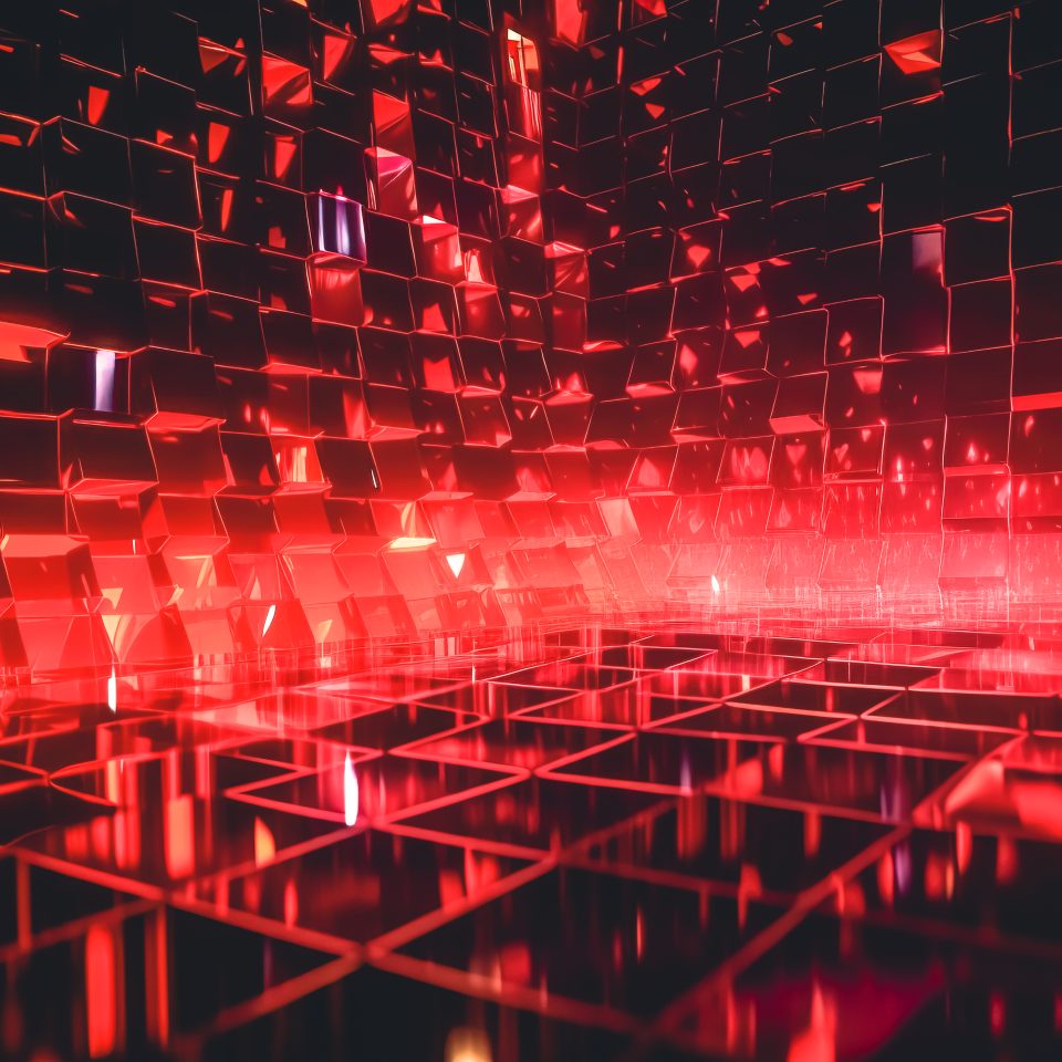 Abstract background from a brilliant mosaic pattern, generative AI.